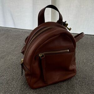 Fossil cognac leather mini back pack